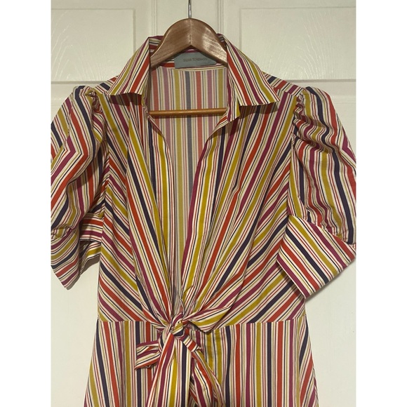 Silvia Tcherassi Roopal Midi-Dress Striped Size Large - Picture 6 of 13